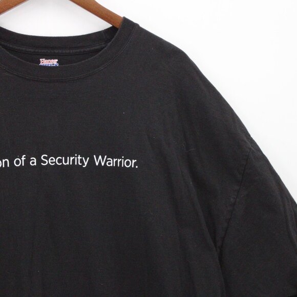 SPLUNK Shirt Men Black Short Sleeve Weapon Security Warrior Graphic Logo Sz 2XL - Picture 2 of 9